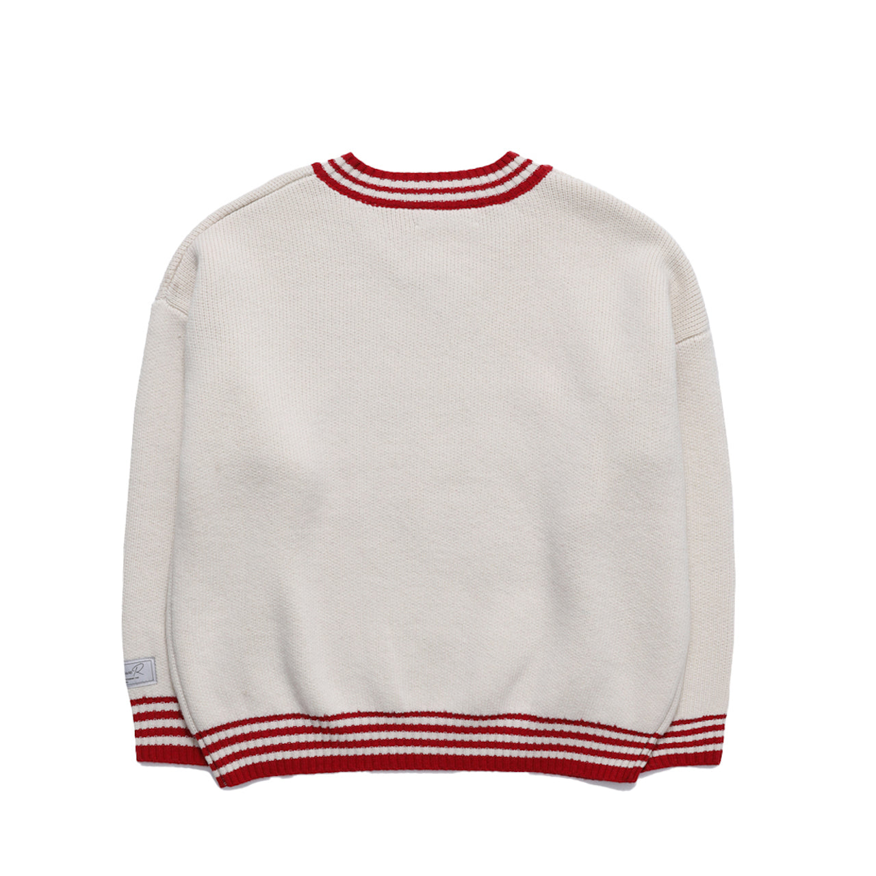 Red V-neck Wool Sweater