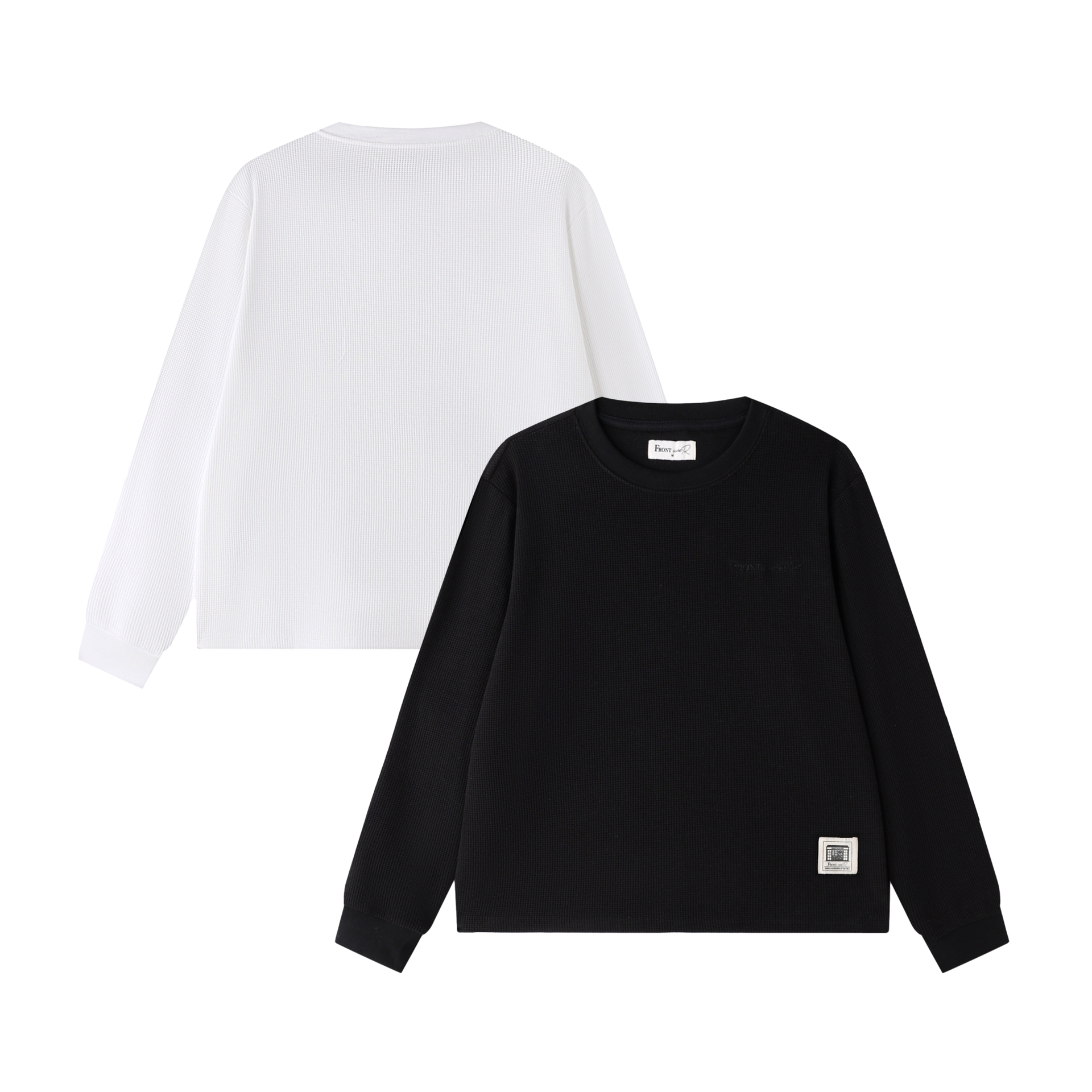 【HI FI FNK】Front Waffled Longsleeve Longsleeve Waffle shirt (2 PACK) – FrontcoveR