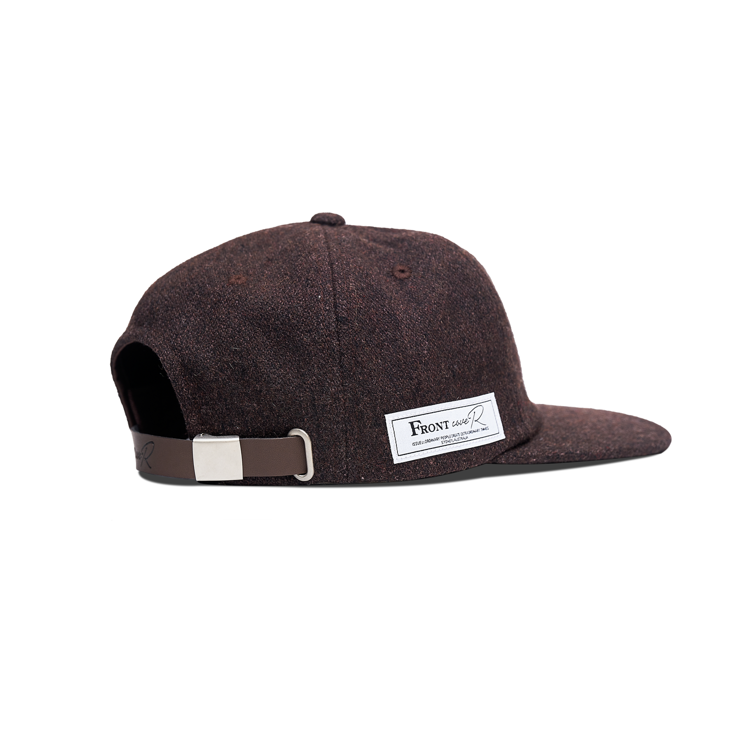 BROWN WOOL BALL CAP